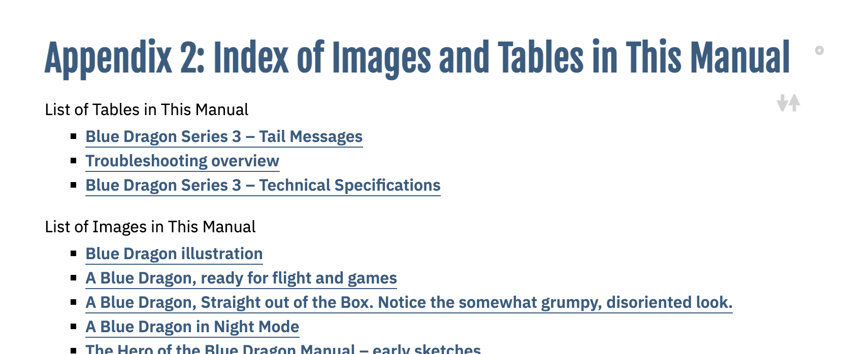 Illustration: Tables and images index