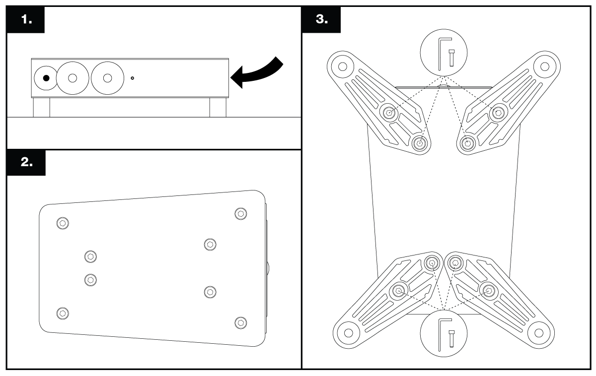 Illustration: Fitting Speaker Feet
