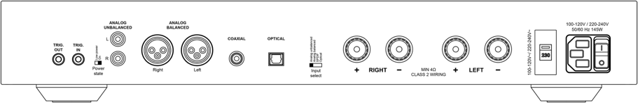 Lyngdorf SDA 2400 Rückseite